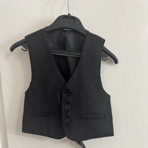 Boys Formal Suit Set – Black (Vest, Pants, Jacket + Bow Tie)